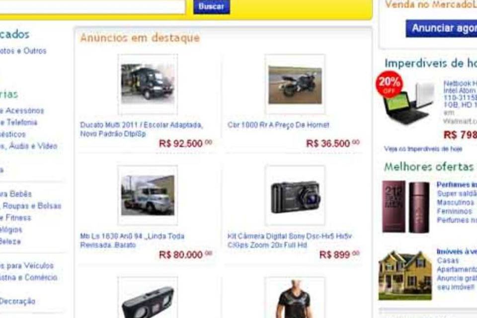 MercadoLivre tem volume de US$ 1,3 bilhão